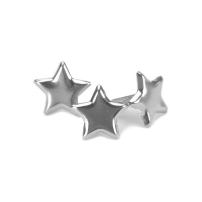 «Silver Star Brads» Attaches en métal 3/8" forme étoile  50 / emballage
